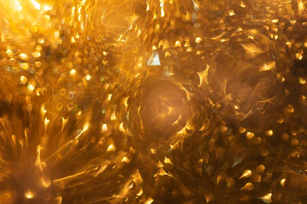 Abstract Festive Background Golden Yellow Lights Focused Blurred Lights — Stock Photo, Image