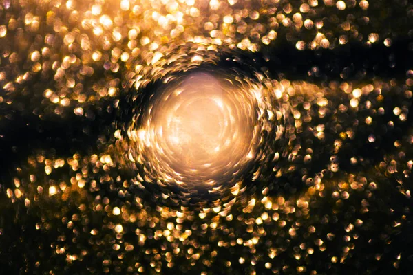 Absztrakt Dekoratív Háttér Arany Sárga Fénnyel Földönkívüli Életkoncepció — Stock Fotó