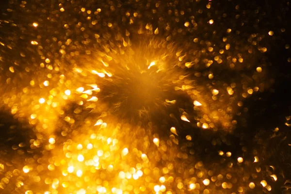 Αφηρημένο Και Διακοσμητικό Φόντο Χρυσά Κίτρινα Φώτα Εξωγήινη Έννοια Ζωής — Φωτογραφία Αρχείου