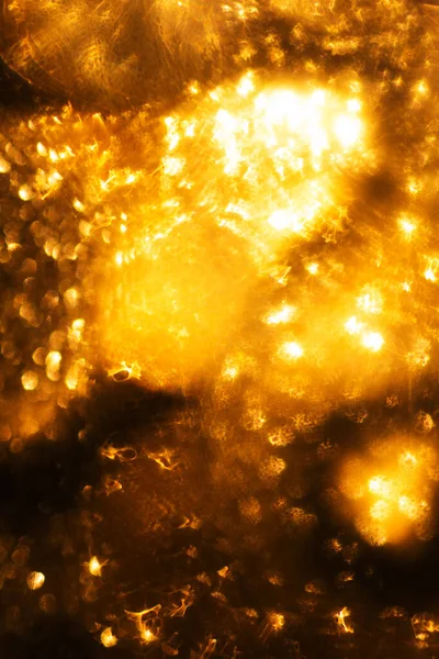 Absztrakt Dekoratív Háttér Arany Sárga Fénnyel Földönkívüli Életkoncepció — Stock Fotó