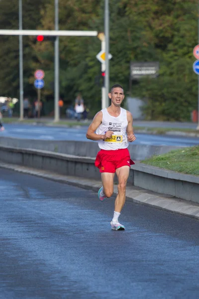 Skopje Outubro Mais 500 Corredores Registrados Participe Maratona Skopje Outubro — Fotografia de Stock