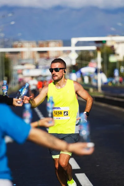 Skopje Outubro Mais 500 Corredores Registrados Participe Maratona Skopje Outubro — Fotografia de Stock