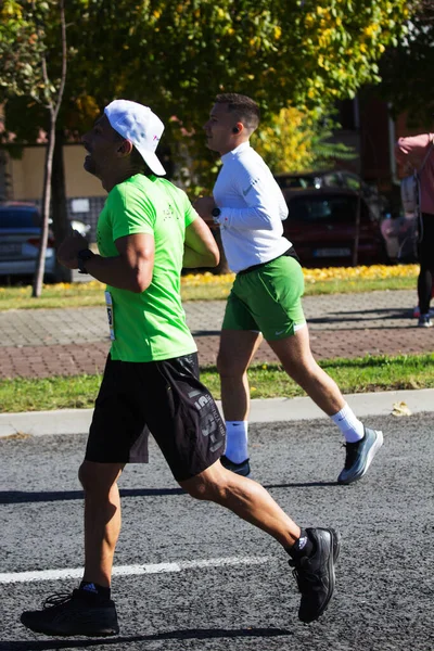 Skopje Październik Ponad 8500 Zarejestrowanych Biegaczy Bierze Udział Maratonie Skopje — Zdjęcie stockowe