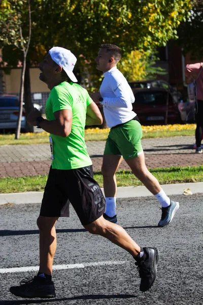 Skopje Outubro Mais 500 Corredores Registrados Participe Maratona Skopje Outubro — Fotografia de Stock