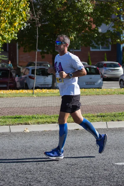 Skopje Outubro Mais 500 Corredores Registrados Participe Maratona Skopje Outubro — Fotografia de Stock