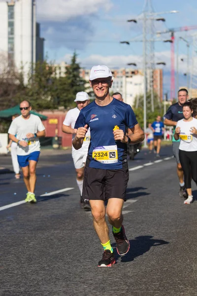 Skopje Říjen Přes 500 Registrovaných Běžců Zúčastněte Maratonu Skopje Října — Stock fotografie