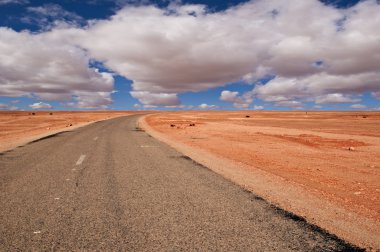 Road in the desert clipart