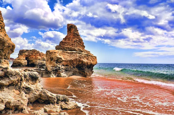 Coves in the beach — Stock Photo, Image