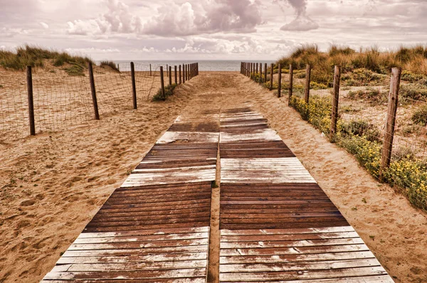 Road beach — Zdjęcie stockowe