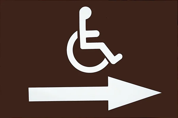 Behindertenschild — Stockfoto