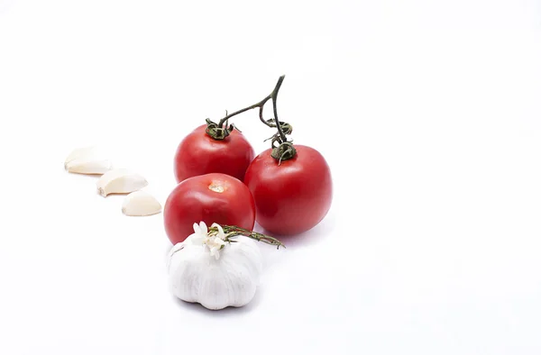 Vitlök och tomater — Stockfoto