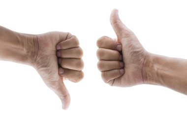 yukarı ve aşağı başparmak