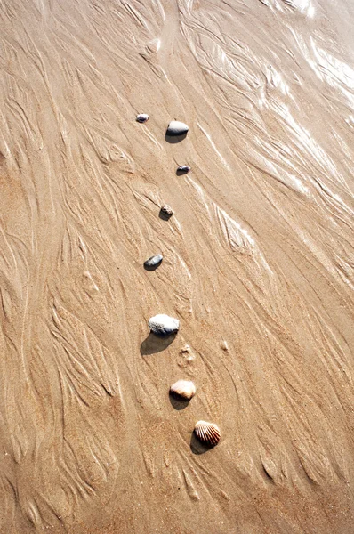 Steine am Strand in Westsahara — Stockfoto