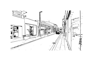 Paphos 'un simgesi olan Yazdırma Bina Görünümü Cyprus' ta bir şehirdir..