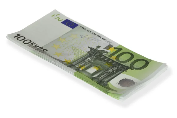 Pilha de notas de 100 € — Fotografia de Stock