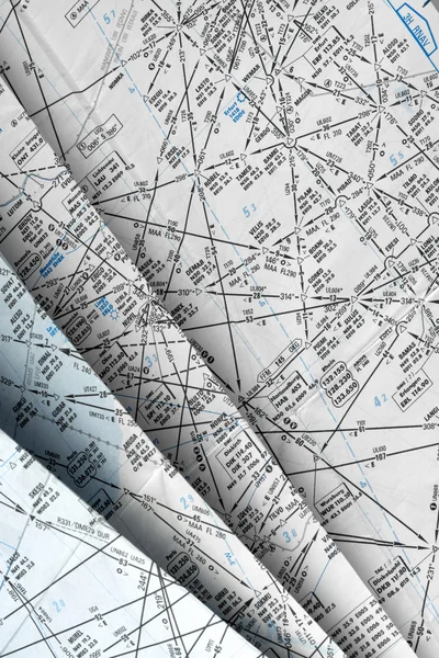 Aeronautical navigation chart — Stock Photo, Image