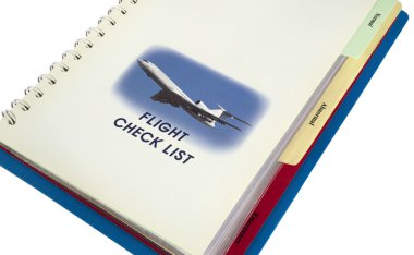 Airplane operations manual clipart