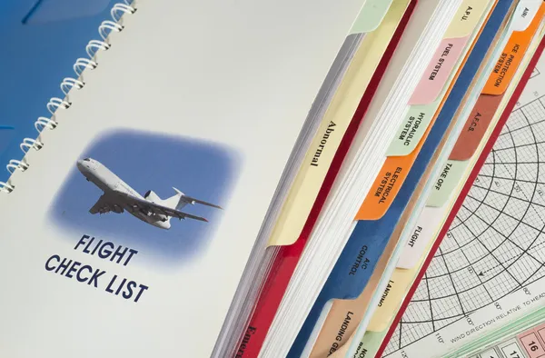 Airplane operations manual — Stock Photo, Image