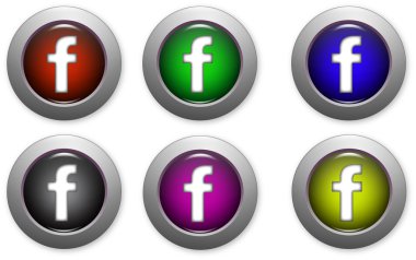 facebook logo düğmelerle Web