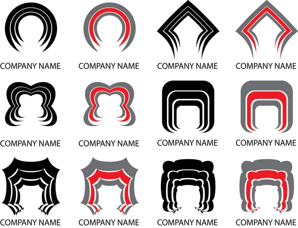 Logos pour les entreprises, guildes, magasins — Image vectorielle