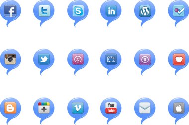 facebook logo düğmelerle Web