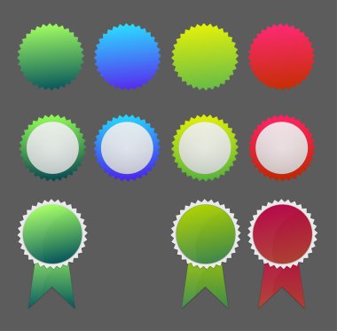 tüm kullanım için renkli Etiketler