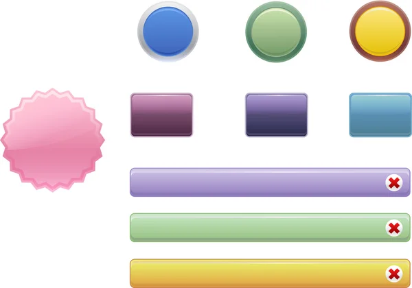 Gekleurde labels voor alle gebruik — Stockvector