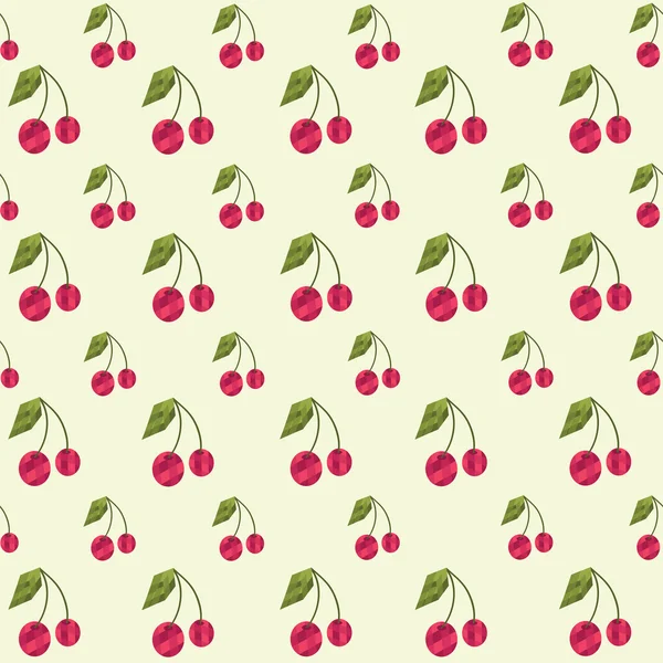 Seamless cherry pattern — Stock Vector