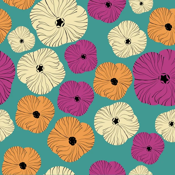 Patrón floral sin costuras — Archivo Imágenes Vectoriales