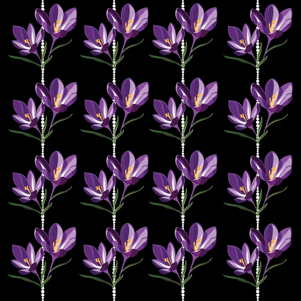 Patrón sin costura para el diseño con flores de primavera — Archivo Imágenes Vectoriales