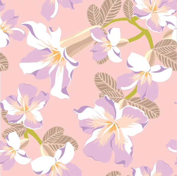 シームレスな花柄 手描き ストックベクター C Marchi