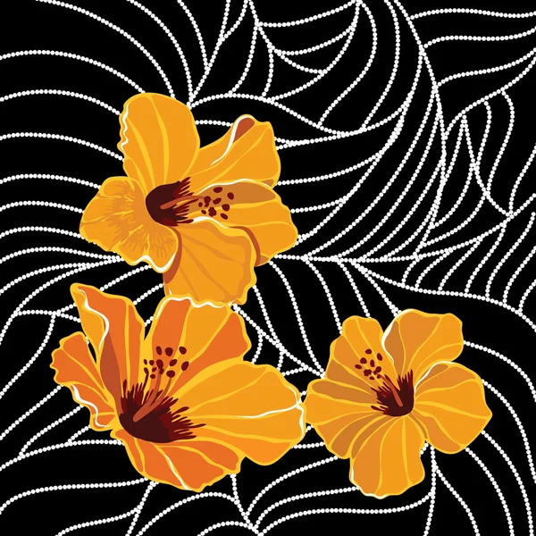 Fondo de pantalla con flores de elegancia, ilustración vectorial — Vector de stock