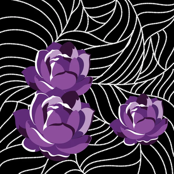 Fondo de pantalla con flores de elegancia, ilustración vectorial — Archivo Imágenes Vectoriales