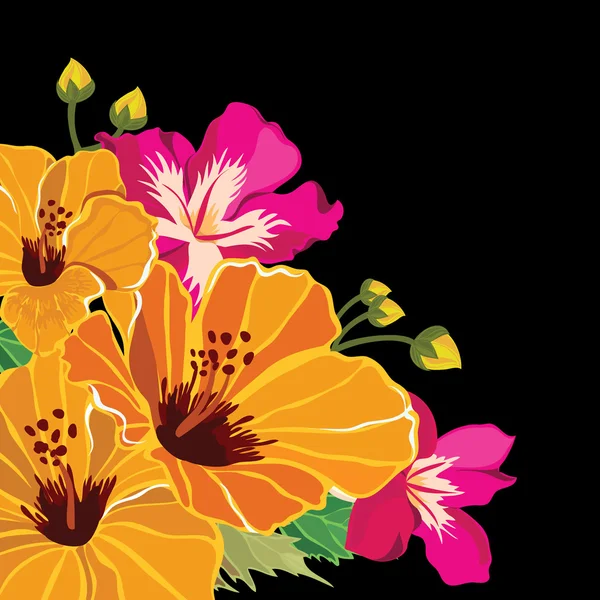 Schöne florale Muster, Handzeichnung. — Stockvektor