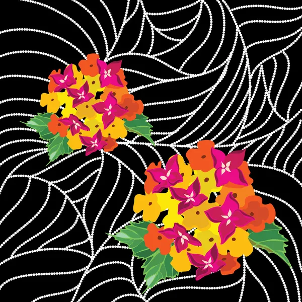 Wallpaper with elegance flowers,vector illustration — Stock Vector