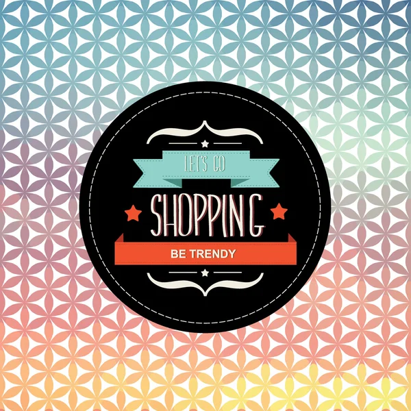 Plakát Pojďme shopping.typography. — Stock fotografie
