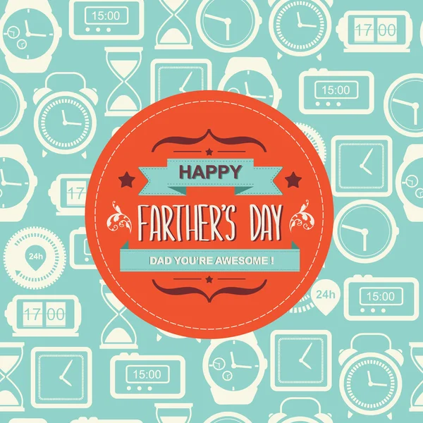 Poster Happy farther's day.Typography illustration. — Stockfoto