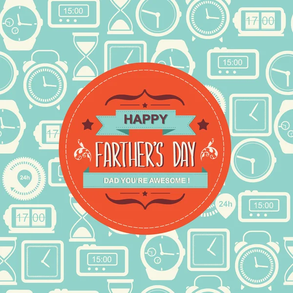 Poster Happy farther's day.Typography illustration. — ストック写真