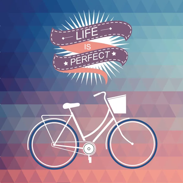 Sommerposter mit Fahrrad. Typografie-Illustration. — Stockfoto
