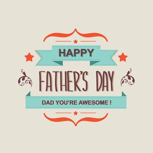 Poster Happy father's day.Typography illustration. — ストック写真