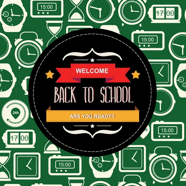 Poster Back to school.Typography illustration. — Stockfoto