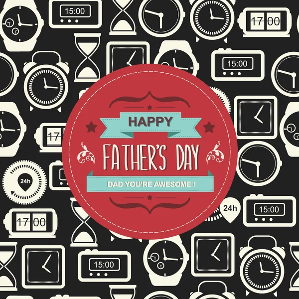 Poster Happy father's day.Typography illustration. — Stockfoto