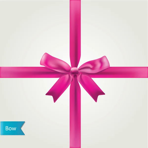 Glamour pink bow isolated illustration. — Stockfoto