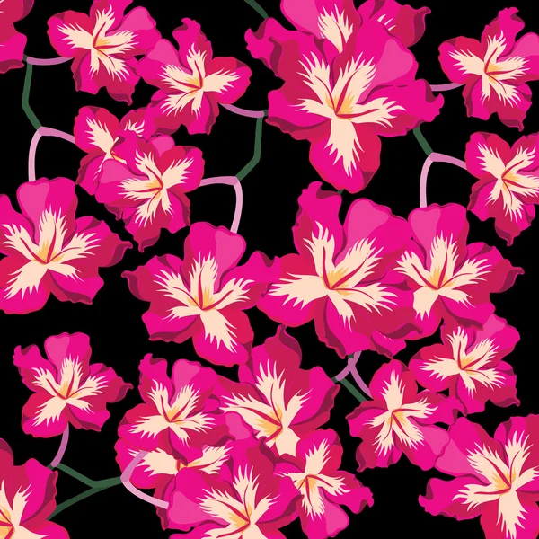 Floral pattern with beautiful flowers, hand-drawing illustration. — Stock Photo, Image