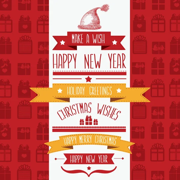 Poster Merry Christmas.Typography illustration. — 图库照片