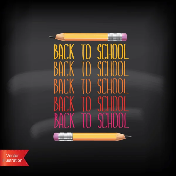 Poster Back to school.Typography illustration. — Zdjęcie stockowe