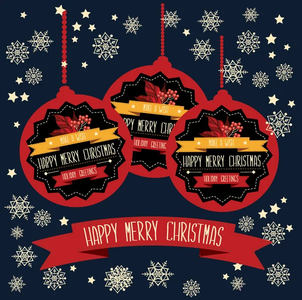 Poster Merry Christmas.Typography illustration. — Φωτογραφία Αρχείου