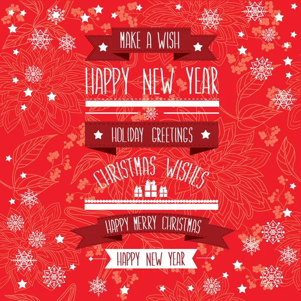 Poster Merry Christmas.Typography illustration. — Stock Photo, Image