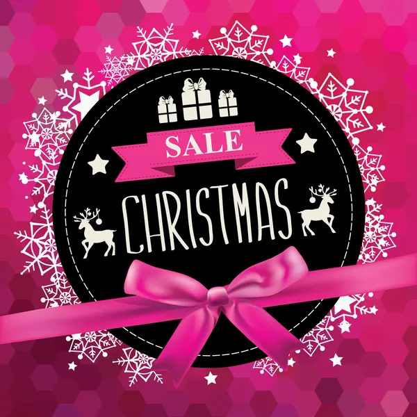 Christmas Poster Sale.Typography.Vector illustration. — Stock Vector