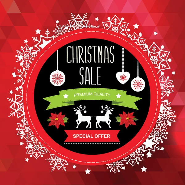 Christmas Poster Sale.Typography.Vector illustration. — Stock Vector